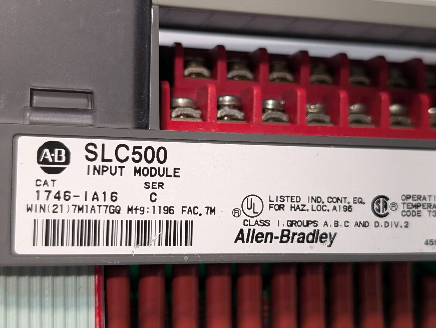 Allen Bradley 1746-IA16 Series C | SLC500 AC Input Module+Return