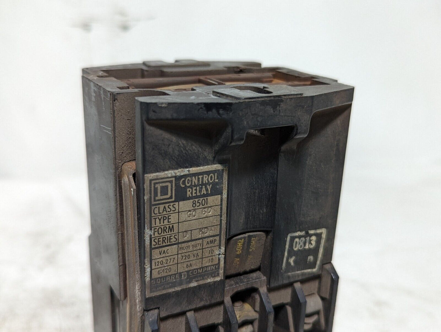 Square D 8501GO60 control relay, 110/120VAC coil