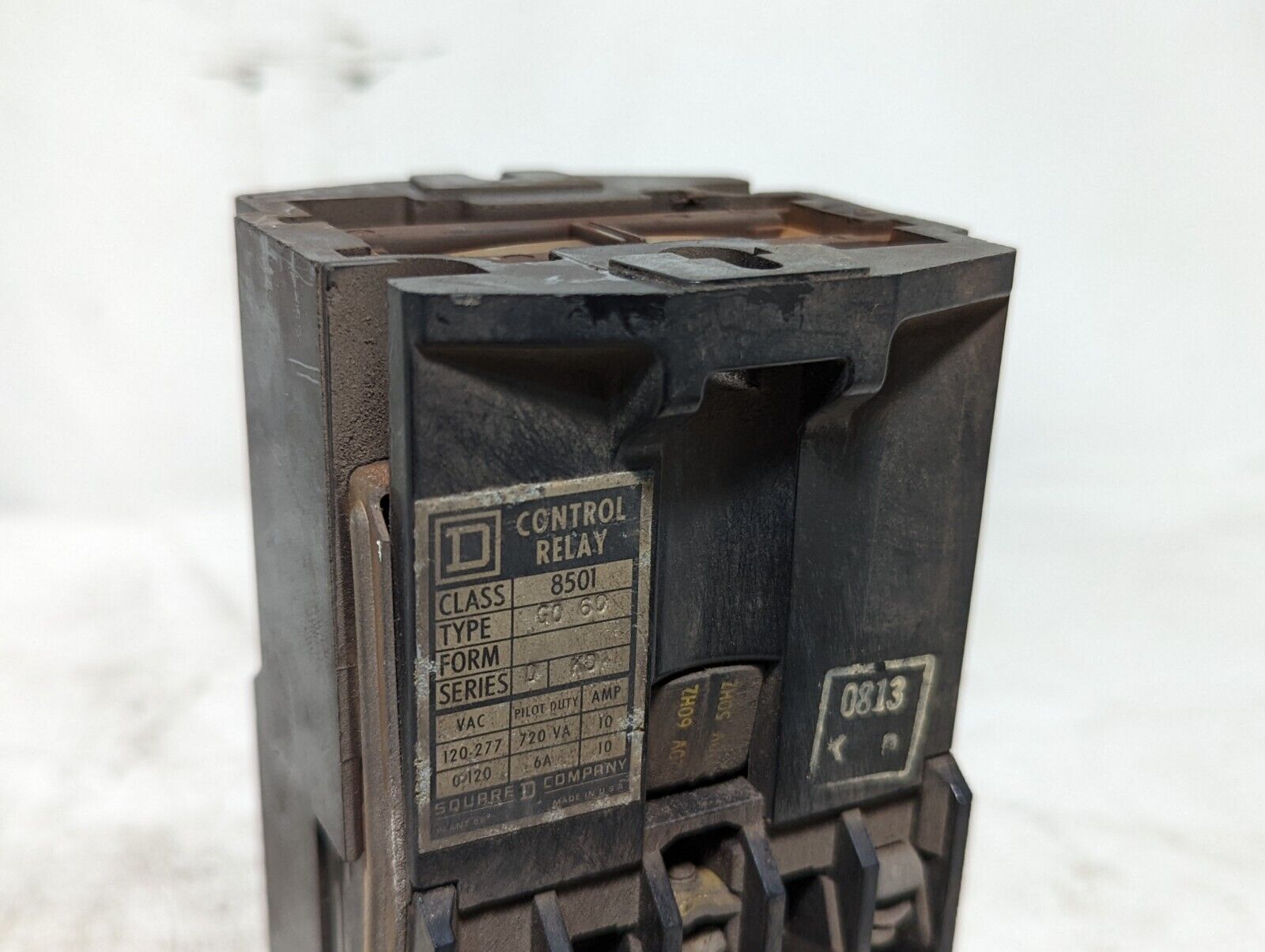 Square D 8501GO60 control relay, 110/120VAC coil