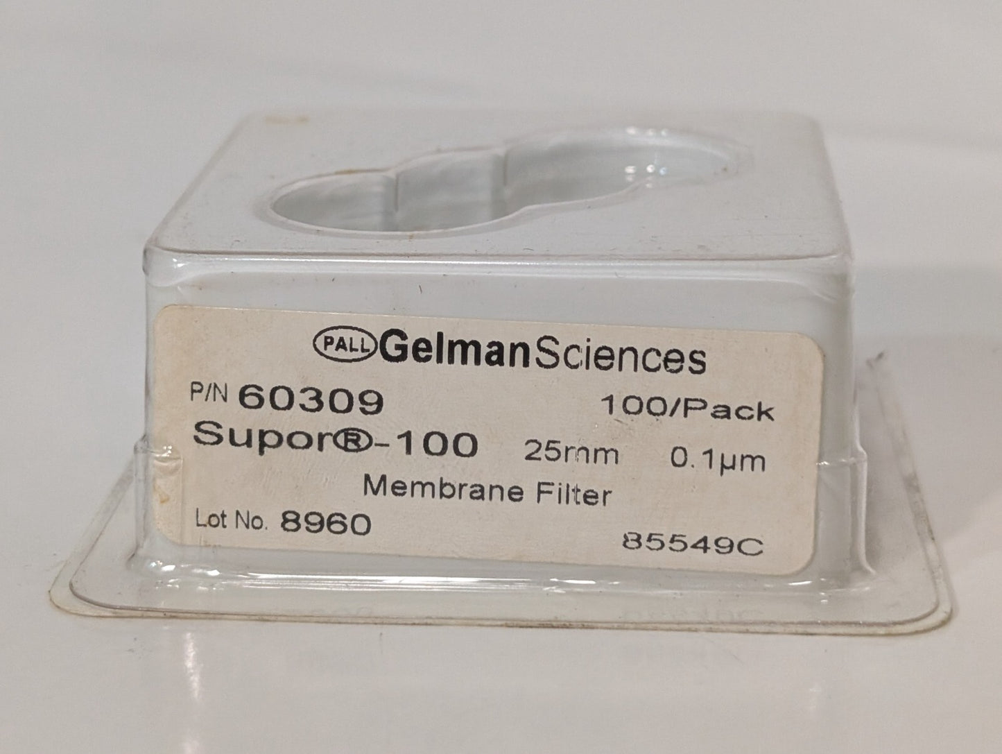 2 Packs: Pall Gelman Sciences 60309 Supor-100 Membrane Filter Discs, 25mm, 0.1μm