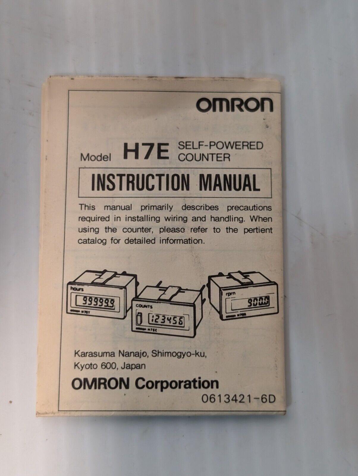 Omron H7EC-BVM 8-Digit LCD Digital Total Counter 5-30V DC - Free Shipping