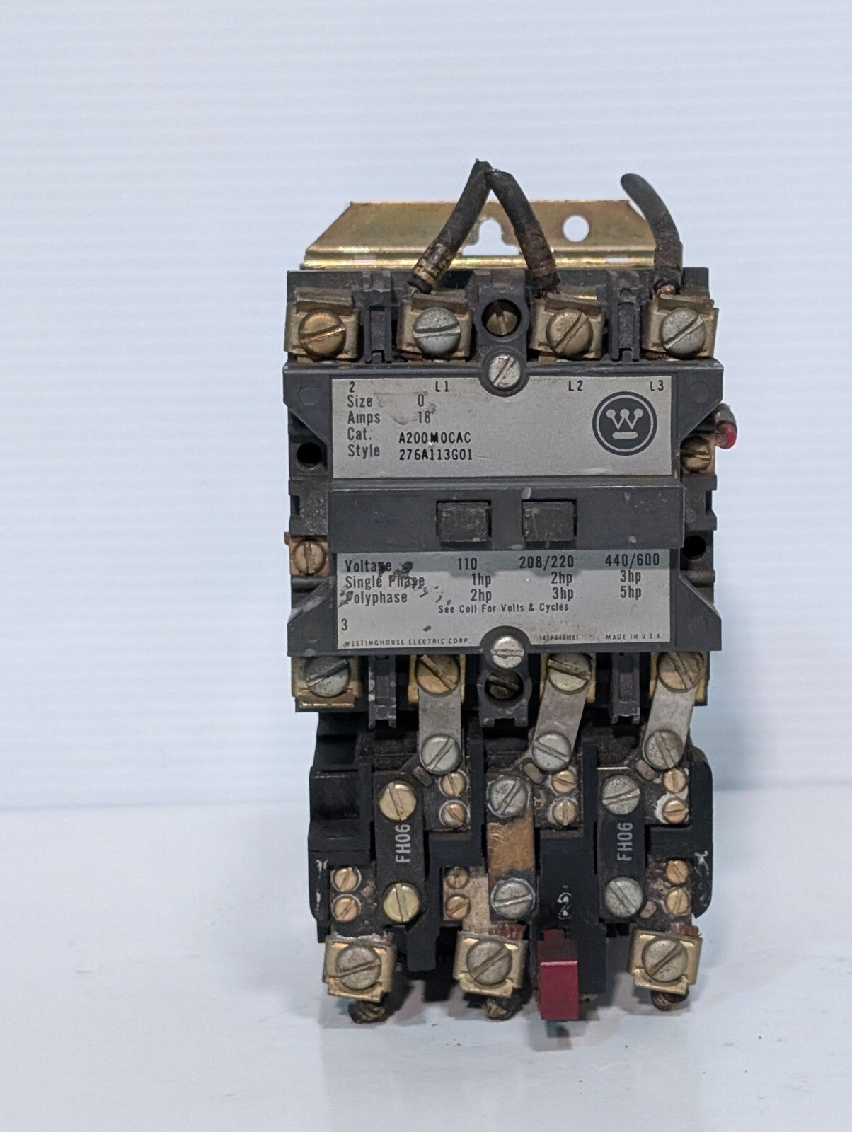 Westinghouse A200M0CAC Size 0 3-Pole Motor Starter