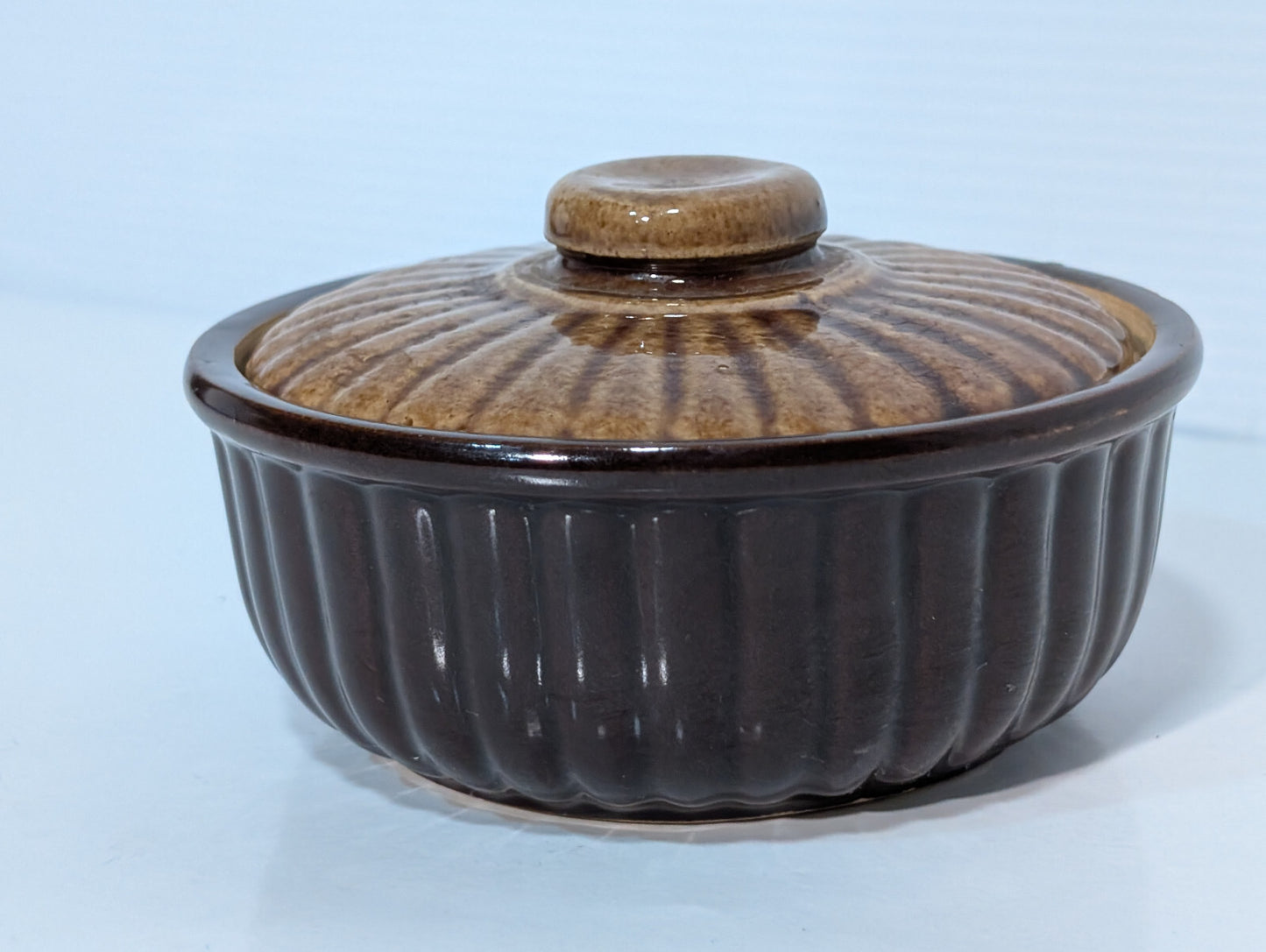 Vintage Stonewear Pottery Nut Candy Snack Serving Dish Earth Tone Made in USA