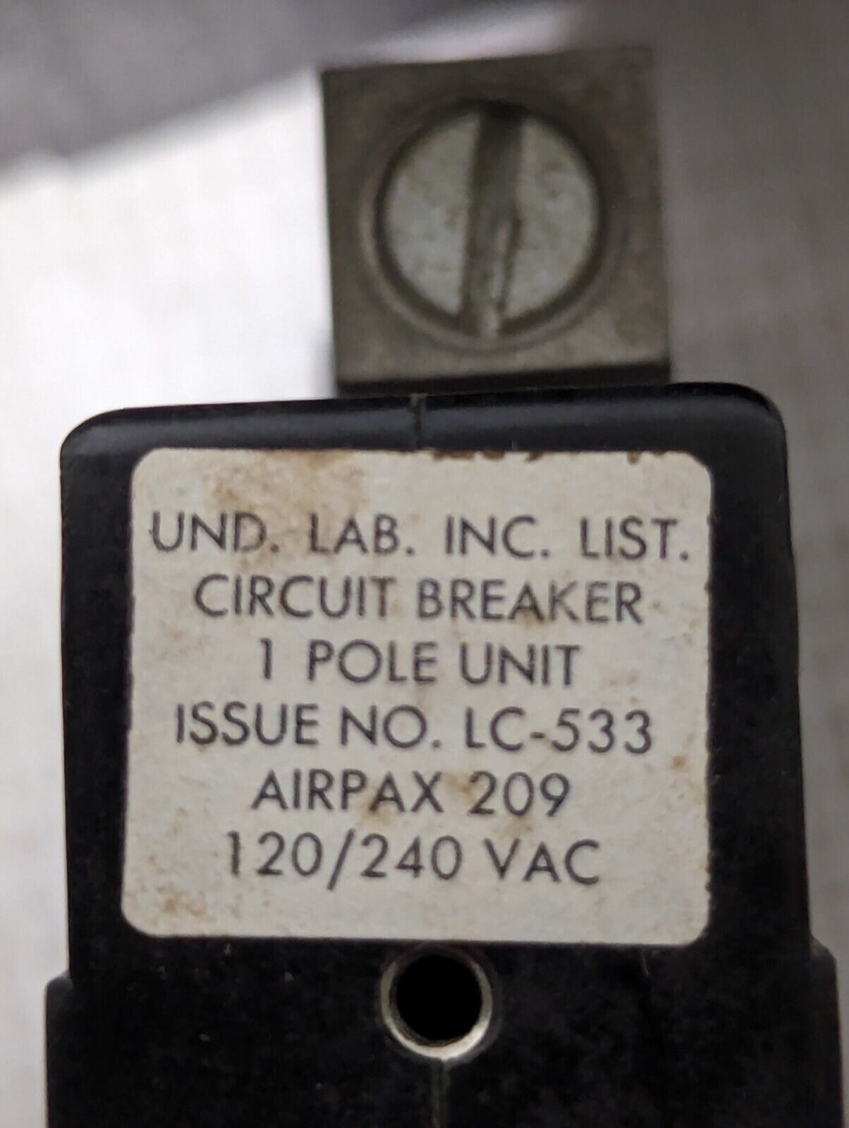 Airpax 209-1-4899-40 Circuit Breaker, 40A, 120/240 VAC, 1 Pole