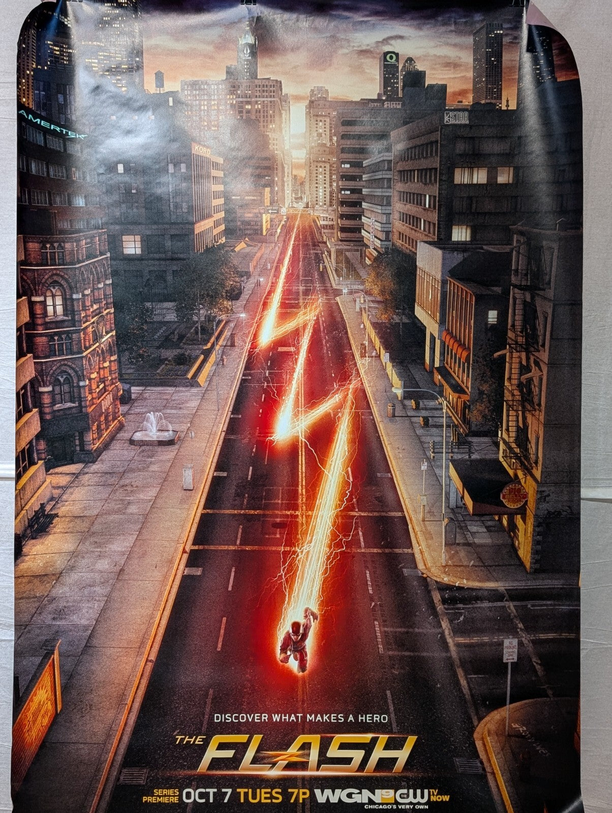 The CW Flash Television Series 2014 Bus Stop Ad Poster DC Comics Memorabilia