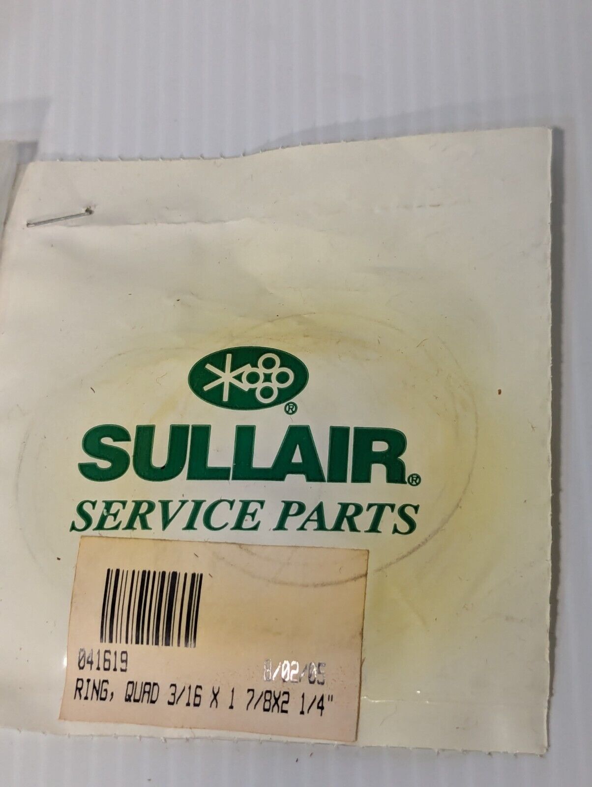 Sullair kit: 822012 gasket, 41619 quad ring, 40633 spring, 46291 flex coupler se