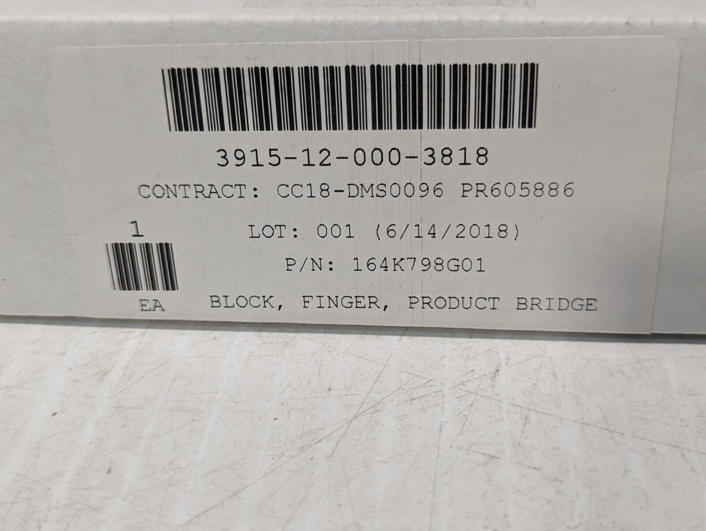 164K798G01 Product Bridge Finger Block, 3915-12-000-3818, Free Shipping