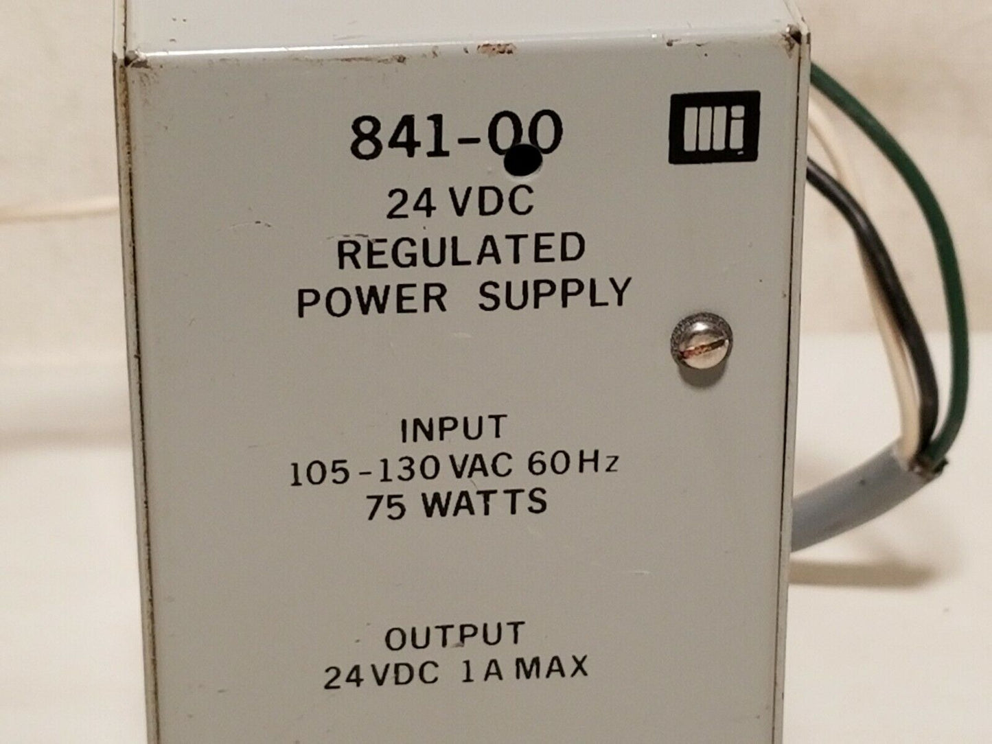 Wescom 841-00 24VDC regulated power supply, 1A