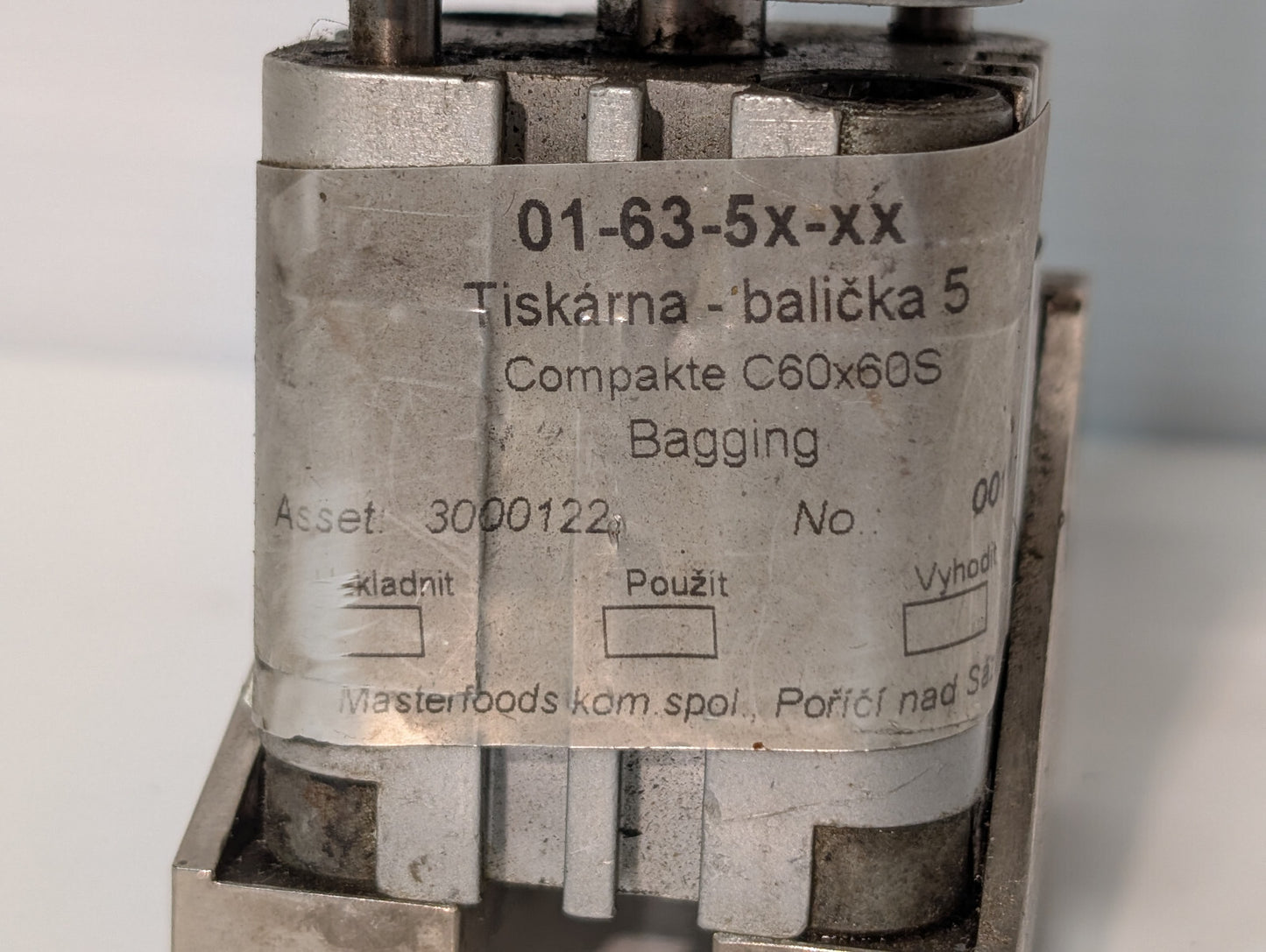 Unidentified 01-63-5x-xx Industrial Printing Machine Assembly Component