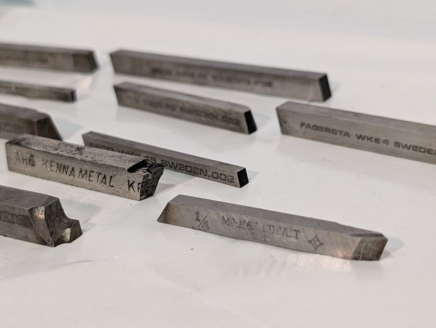 (30) Seco WKE 45 Cobalt (and other) Rectangular Tool Bit Blanks
