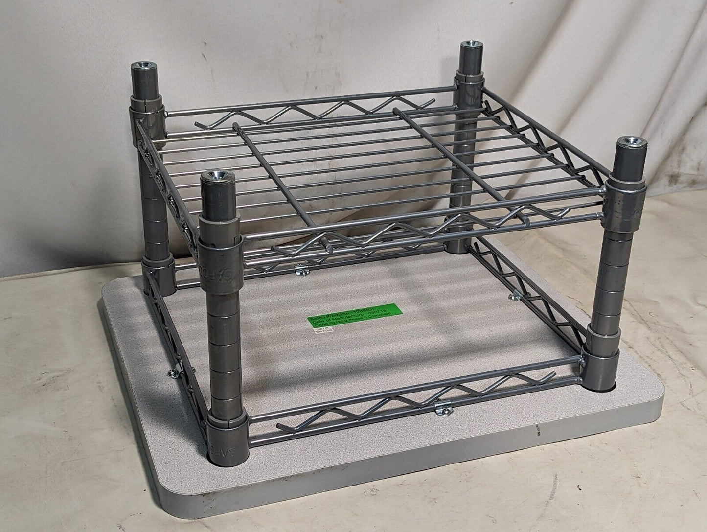 Safco 1239401 Plastic Tabletop With Metal Legs and Connecting Grate, 030718