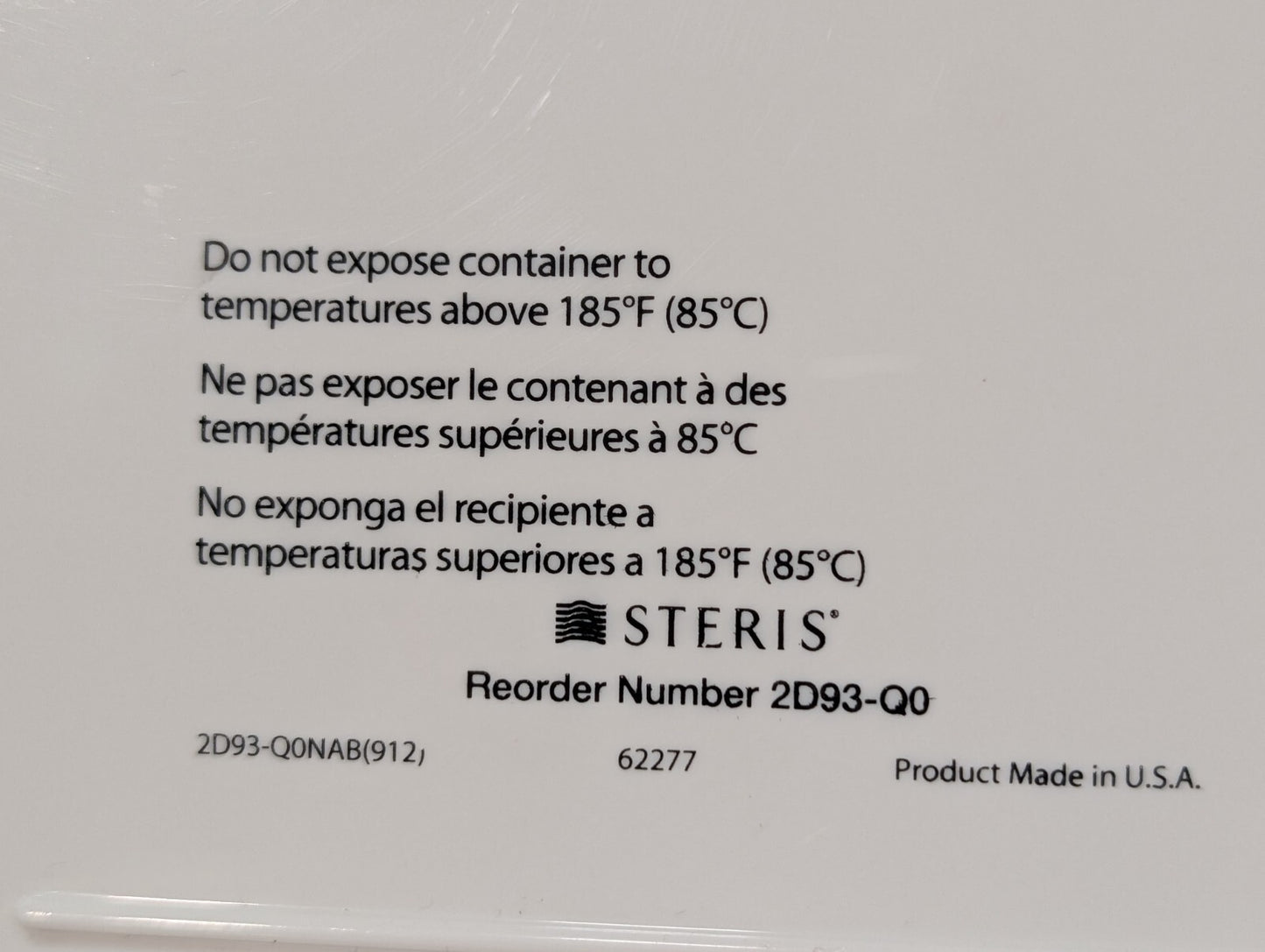Steris 2D93Q0 Revital-Ox Rigid Container System, w\ Clean-up Kit, 6" x 13" x 21"