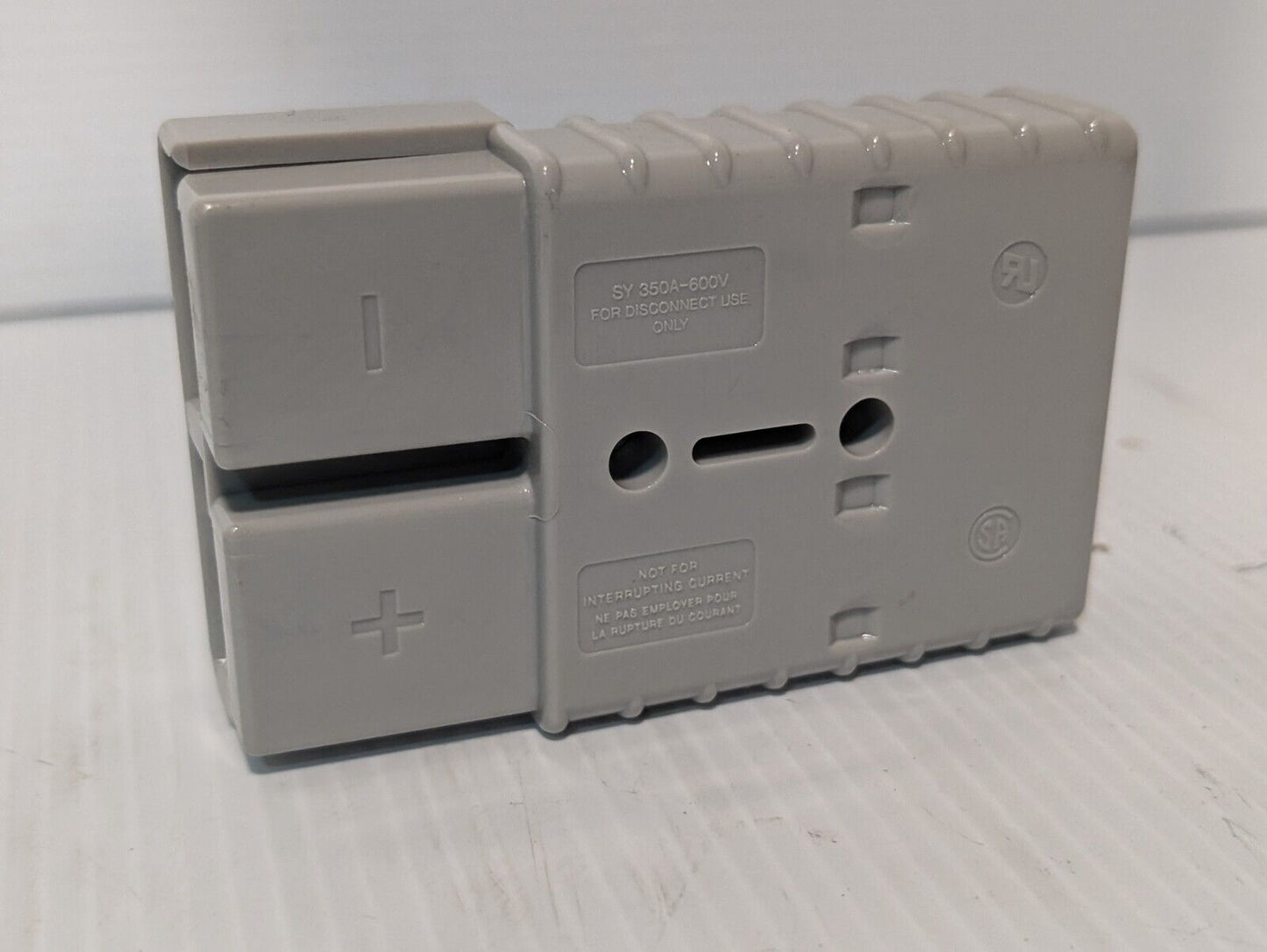 SMH 6A071, SY6320G1, SY350A-600V 2/0 Breakaway Gray Forklift Power Connector