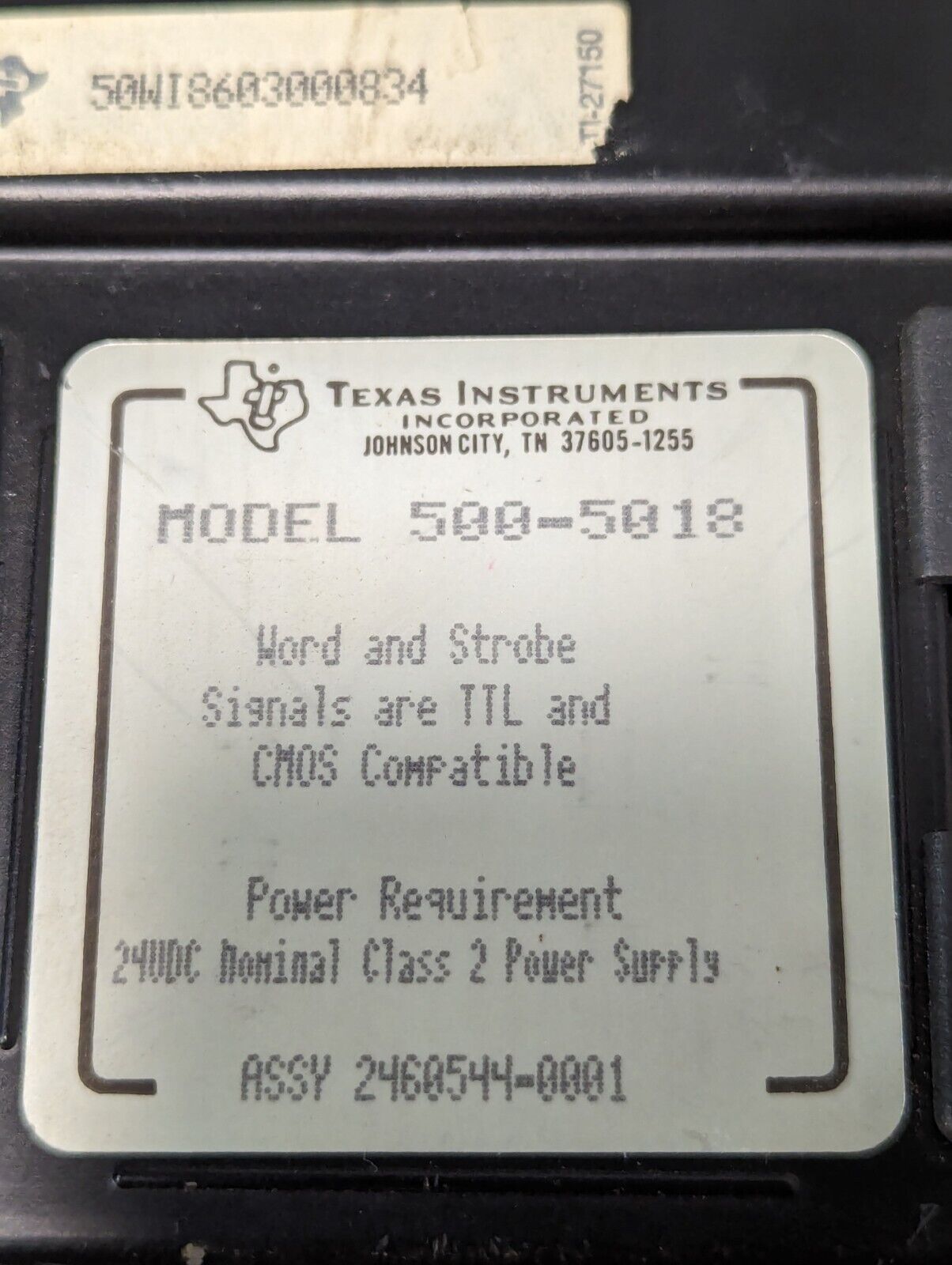 Texas Instruments 500-5018 input module