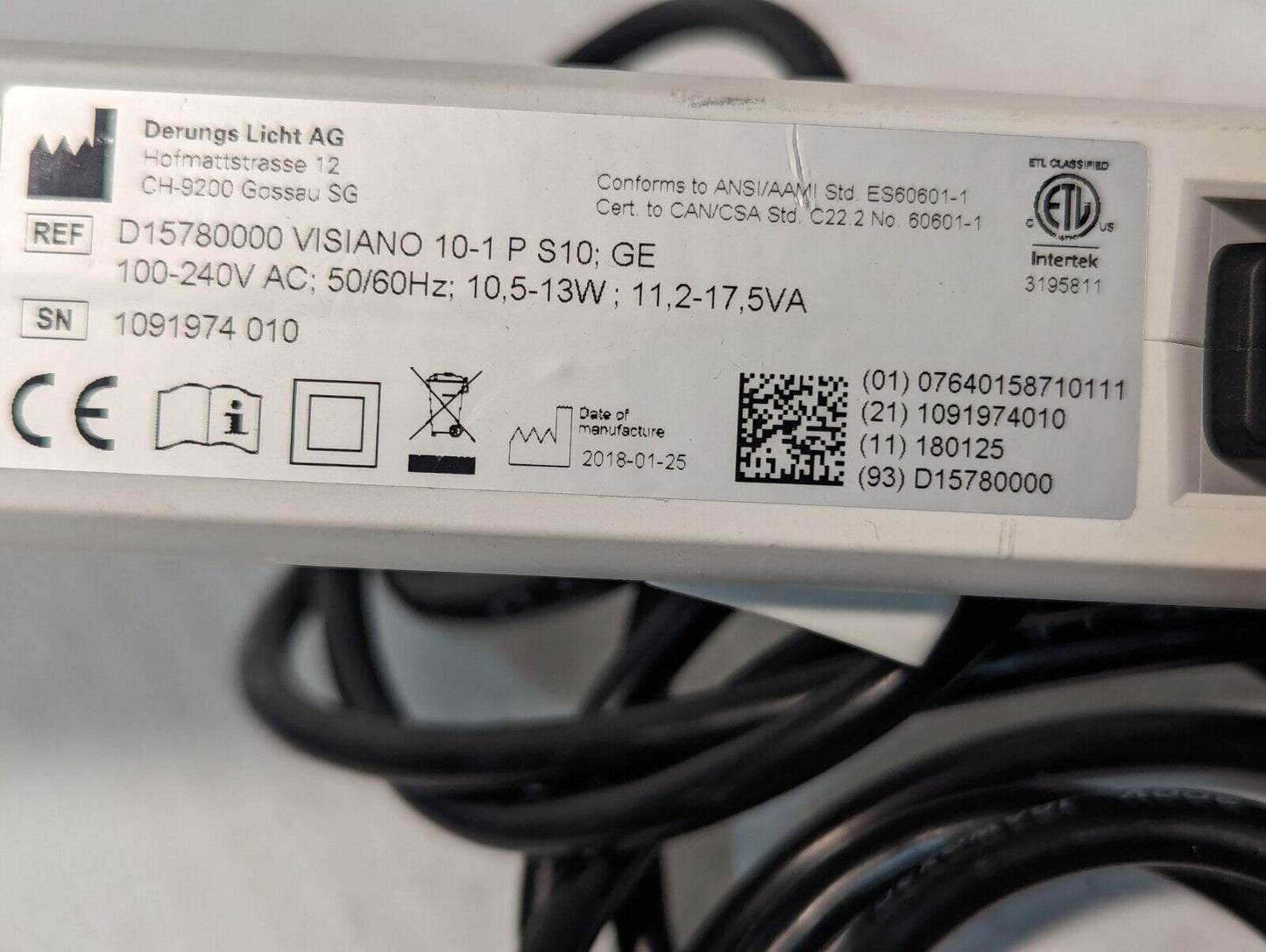 GE Derungs D15780000 VISIANO LED 10-1-P S10 Gooseneck Exam Light - Free Shipping