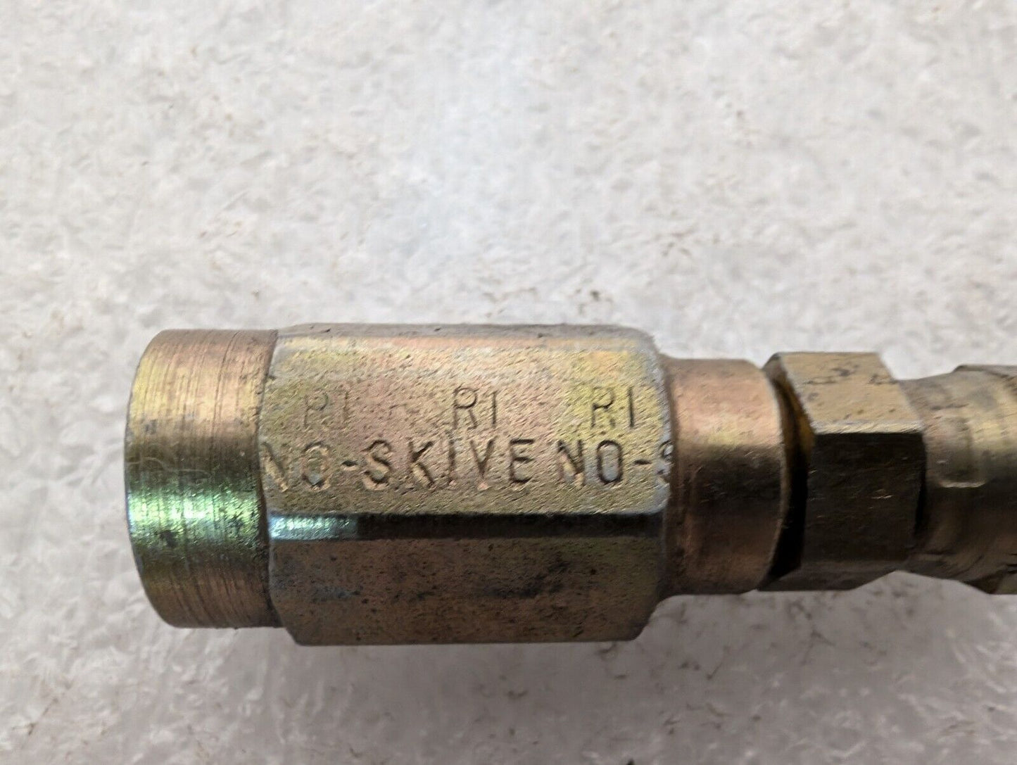 3 Pieces Parker No Skive Field Attachable Hydraulic Hose Brass Fittings