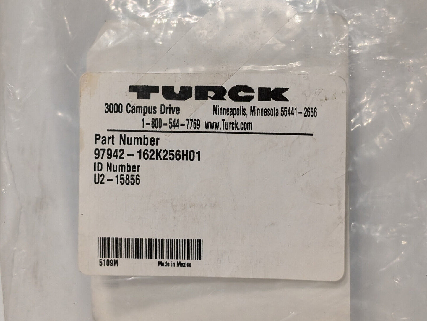 Turck U2-15856, 97942-162K256H01 Industrial Ethernet Cable, Minifast Cord Set