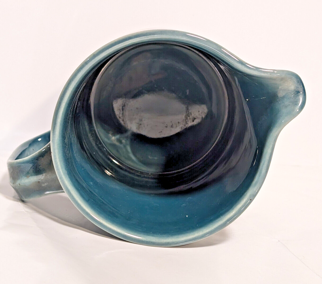 Vintage Meri Arabia Finland Pitcher Glazed Turquoise, Brown, Scandanavian, MCM