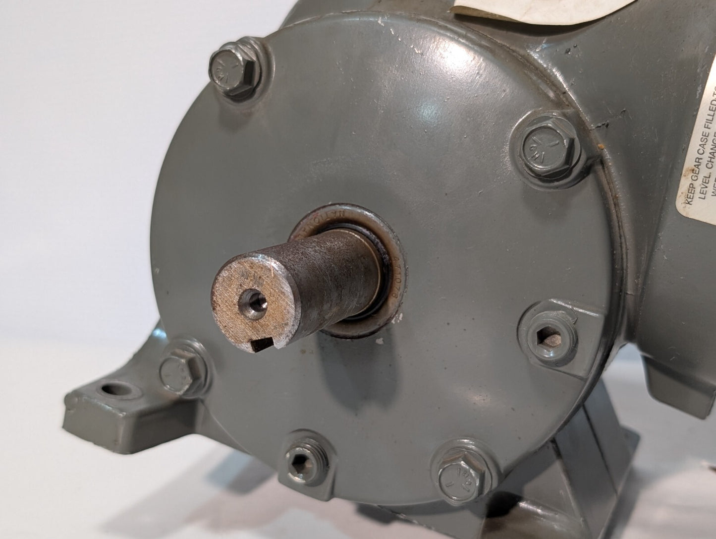 US Motor E180A Gear Motor, Unimount 125, 0.50hp, 1745rpm, SF: 1.35, Frame: 56