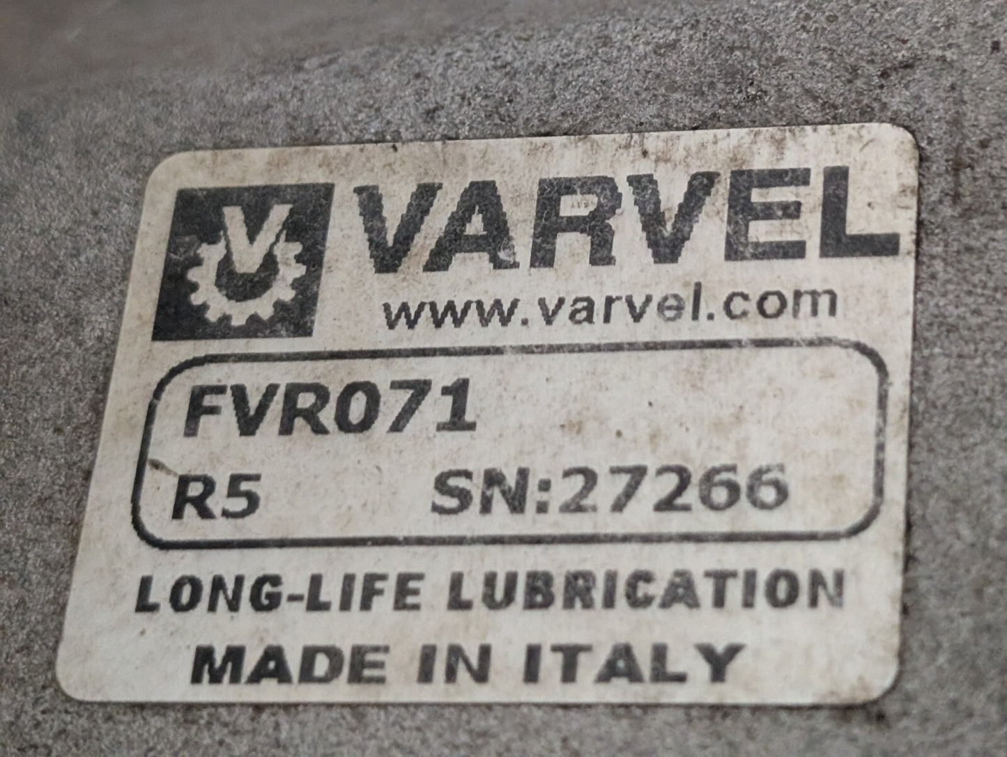 Varvel FVR0071 Speed Variator, Hollow Shaft, Life-Long Lubrication