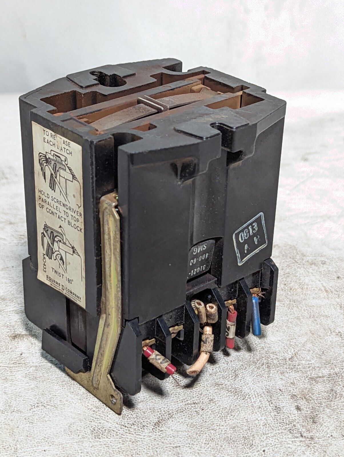 Square D 8501GO40 control relay, 110/120VAC coil, 8501G040