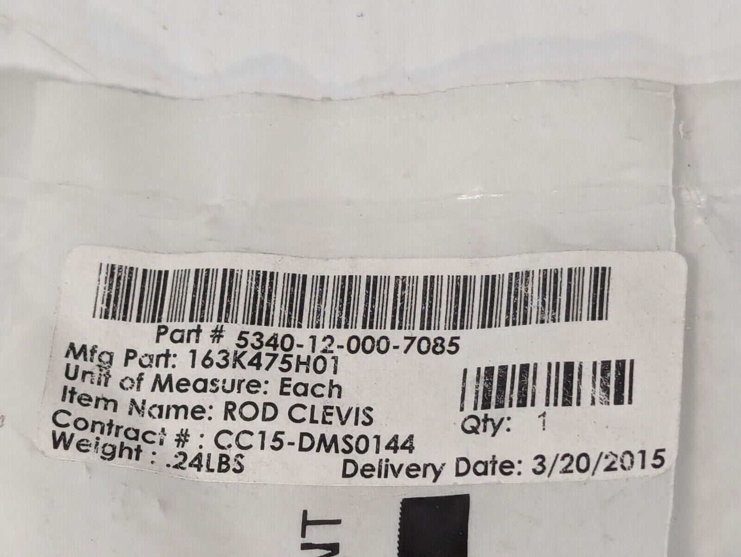 163K475H01 Cylinder Rod Clevis With Pin - Free Shipping