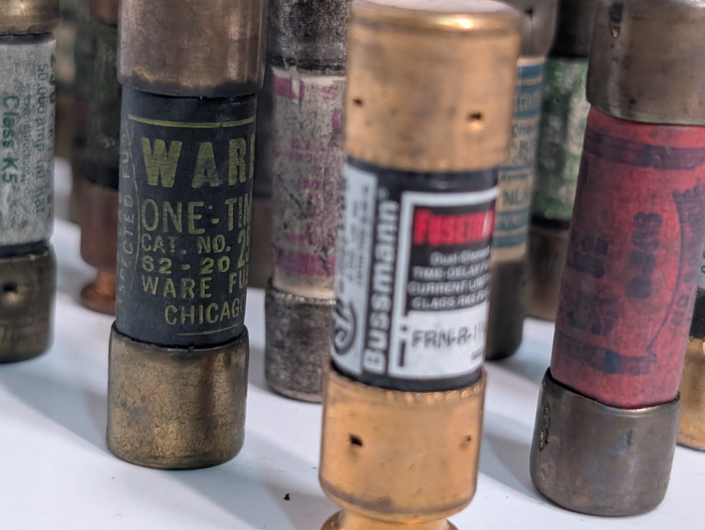 155 Assorted Fuses, Various Brands and Amps, Includes 5 FRN-R-5