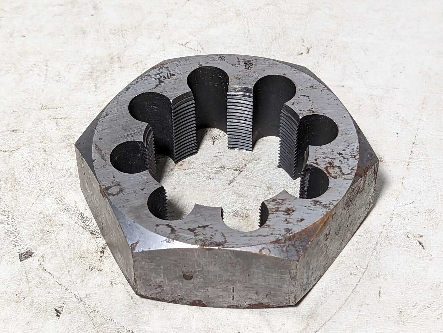 2-3/4-12 hex rethreading die