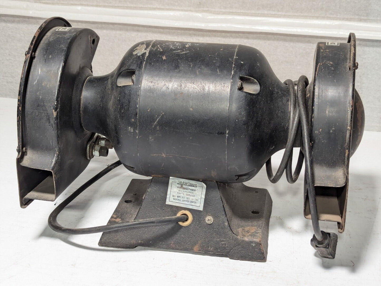 Value-Craft 8260 Bench Grinder, 6" Wheel, 4A, 115V, working, as pictured