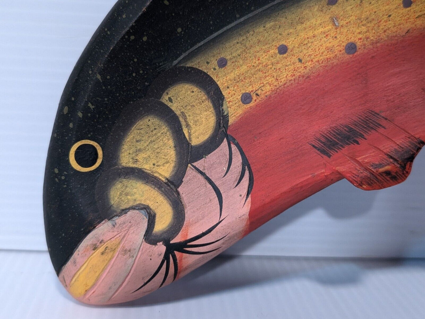 Wooden Fish/ Rainbow Trout Wall Fixture/ Wall Hanging - Free Shipping