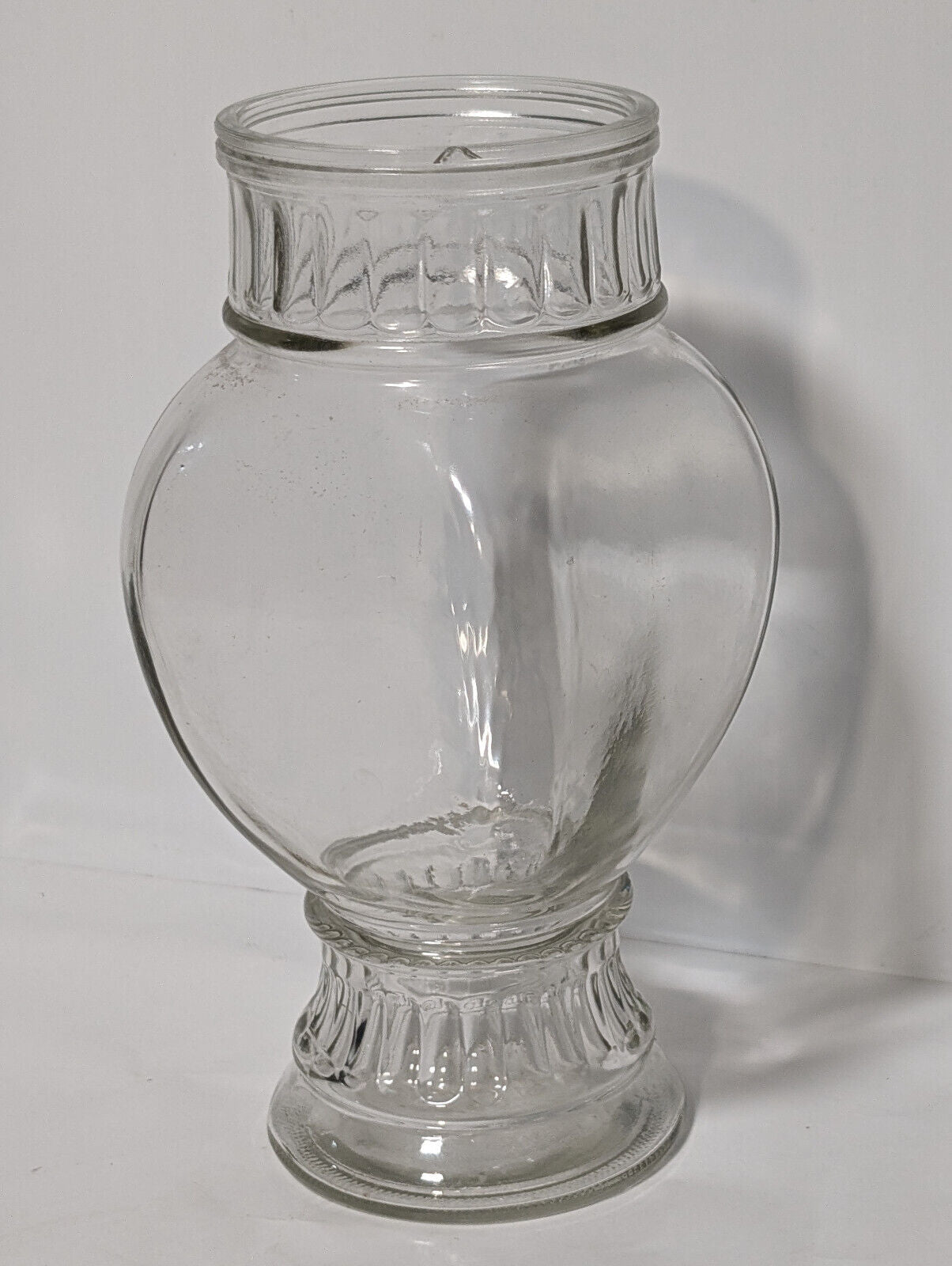 Vintage Clear Glass Apothecary Jar, Vase, No lid, 8" Height, 4" Diameter