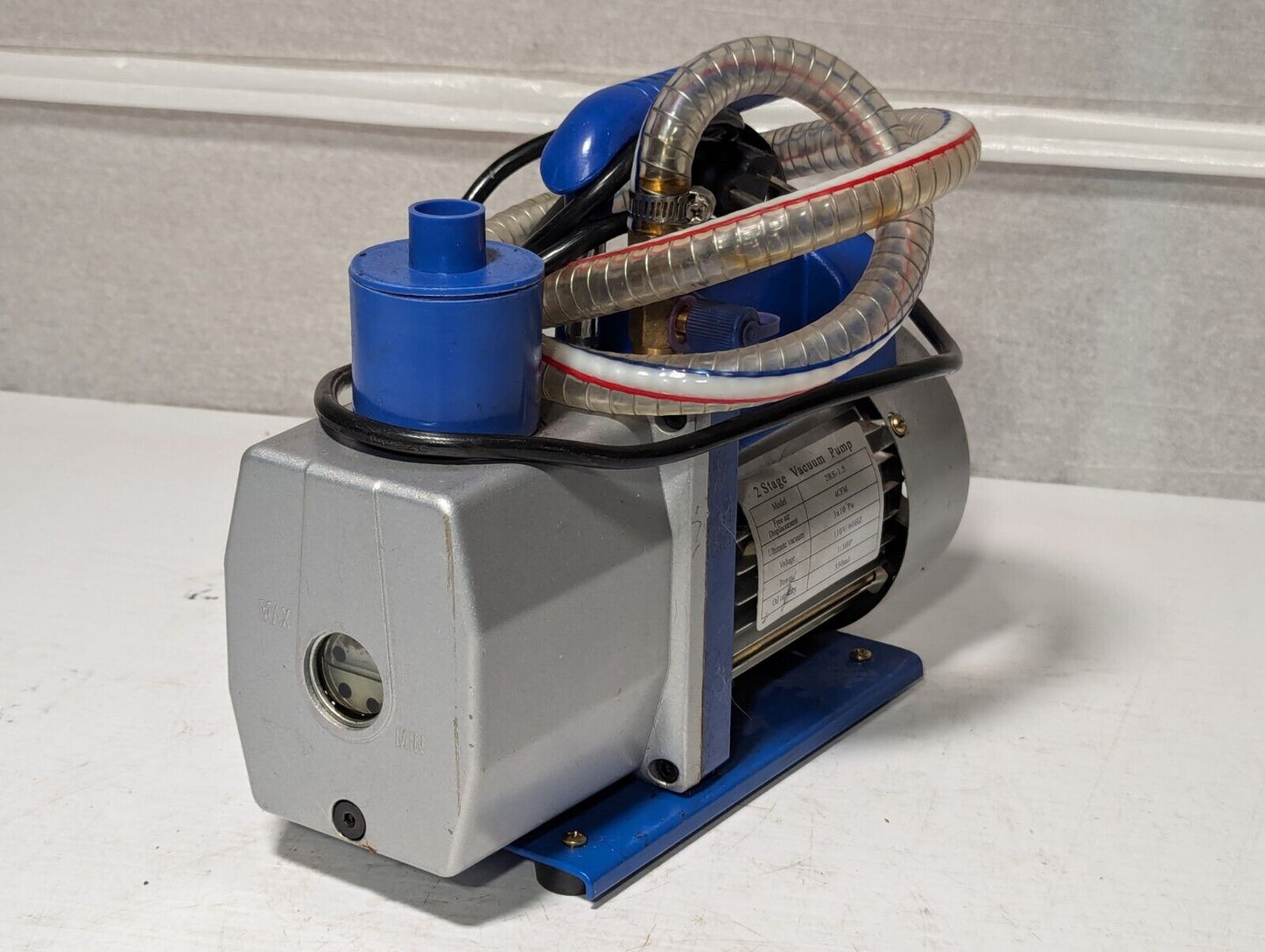 Unbranded 2RS-1.5 Two-Stage Vacuum Pump, 110V/60HZ, 1/3HP as pictured