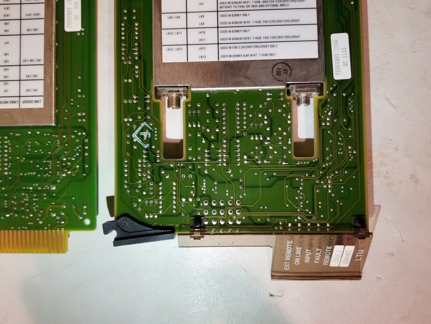 Vicor Main LTU CCA148G2 + Stby LTU DR3WG2 LTU for Fox-2RS Fiber Optic System