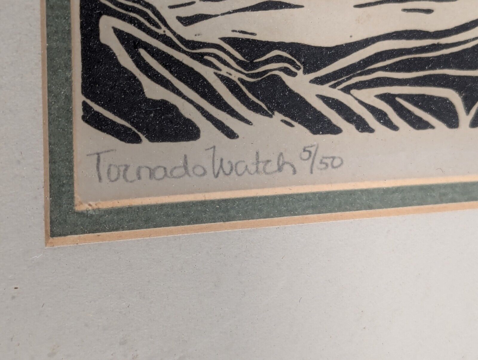 Tornado Watch Art Print by NE Bowen, 1970, 5 of 500, 12" x 8" w/o Frame