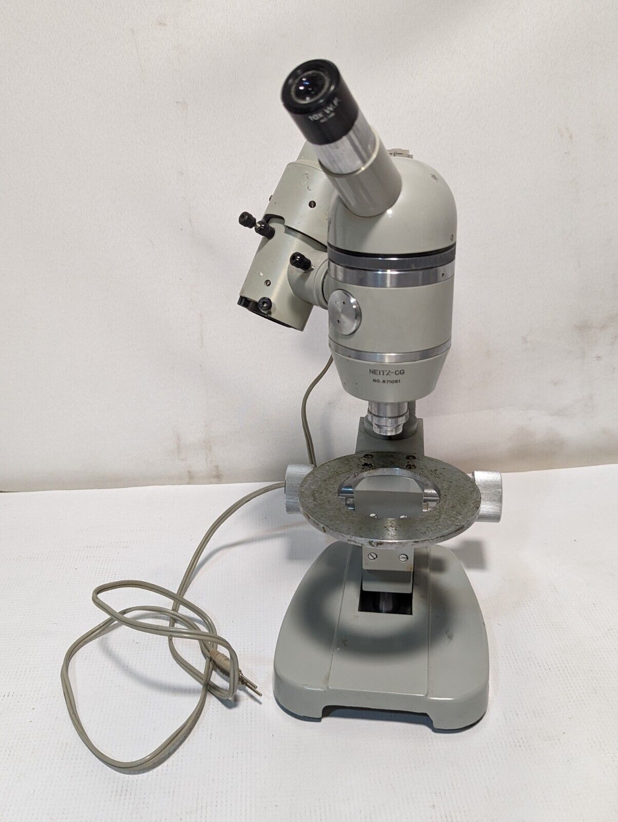 Wesley Jessen Neitz-CG Contact Gauge Radiuscope Optometry Microscope - Free Ship
