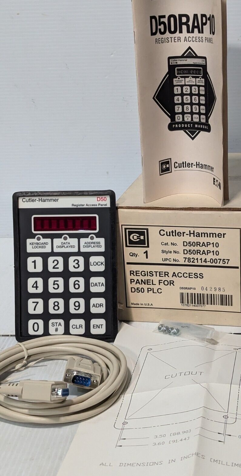 Cutler-Hammer D50RAP10 register access panel for D50 PLC - Free Shipping