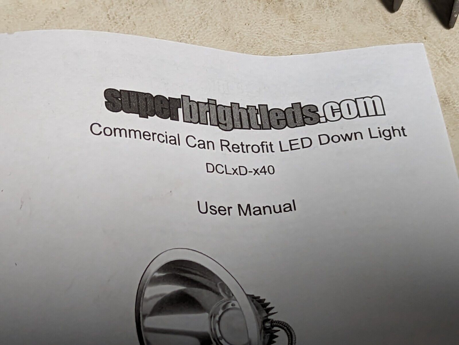 superbrightleds DCL10D-CW40 Commercial LED Downlight Retrofit for 10" Cans - Rec