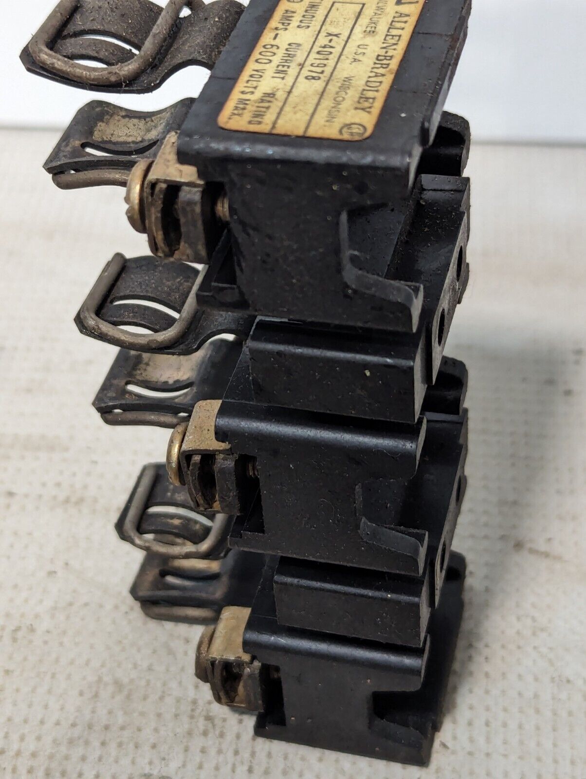 Lot of 4 Allen-Bradley X-401978 Fuse Holder, 30a, 600v Max, 3-Pole - Free Ship