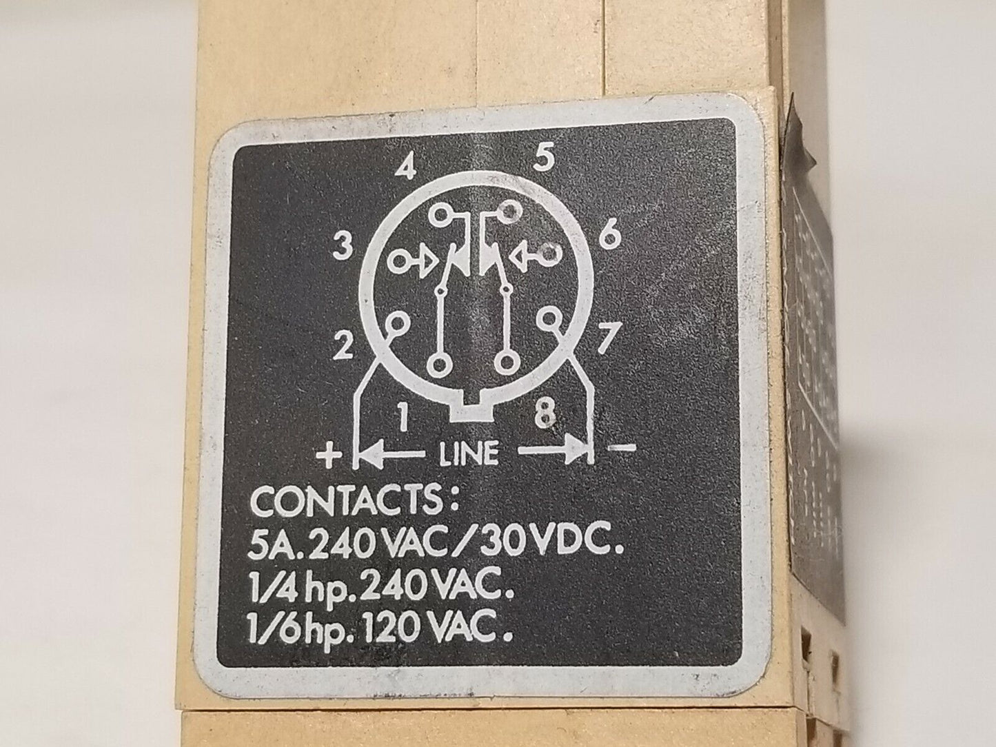 Tenor time delay relay 687-30008-41, 120VAC, 0-6 mins