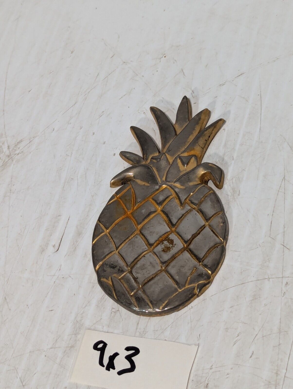 Vtg Stunning Hawaiian Themed Pineapple Coaster, Tropical Decor - Free Shipping