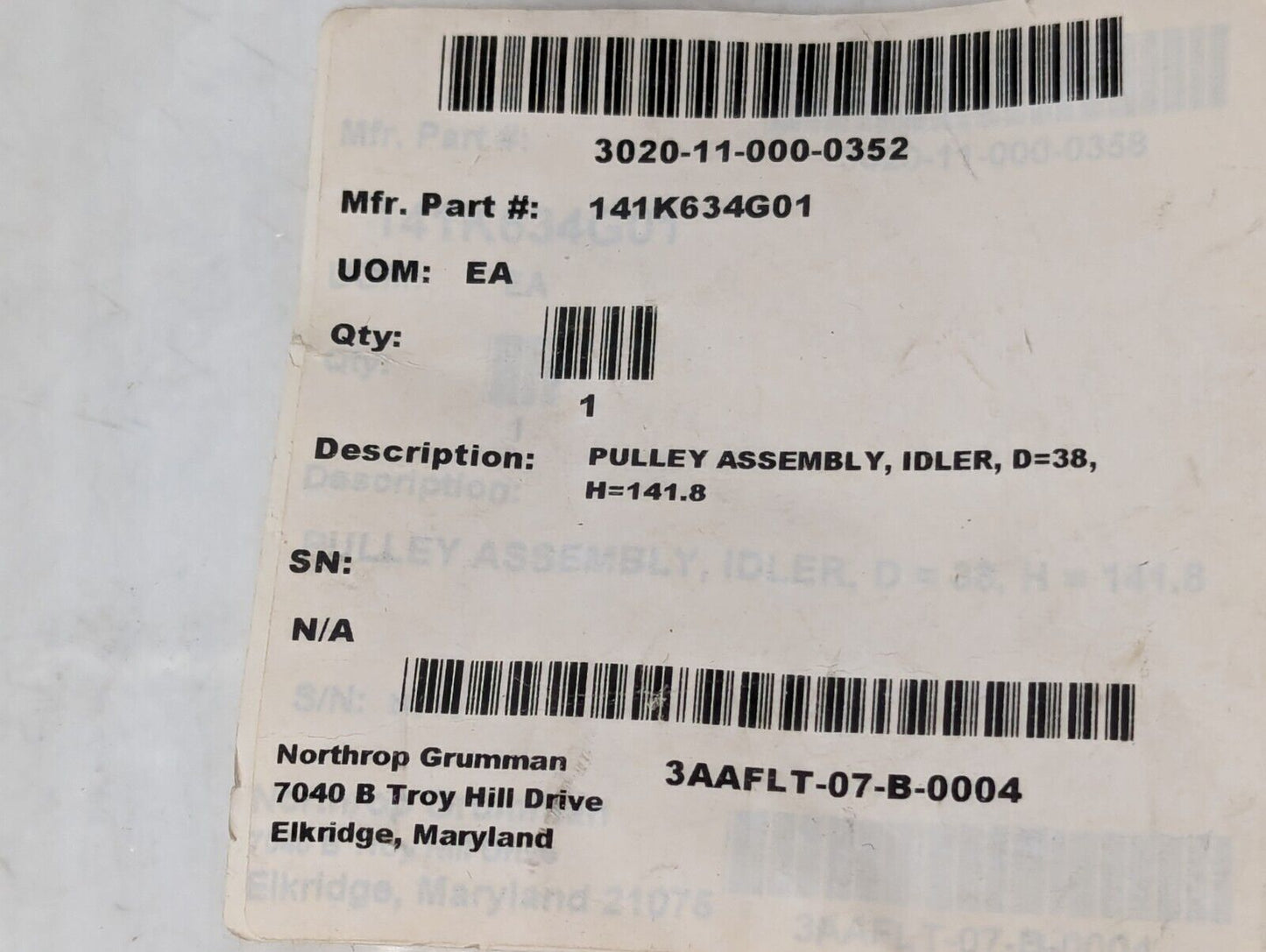 Unbranded 141K634G01 Idler Pulley Assembly H=141.8 D=38 - Free Shipping