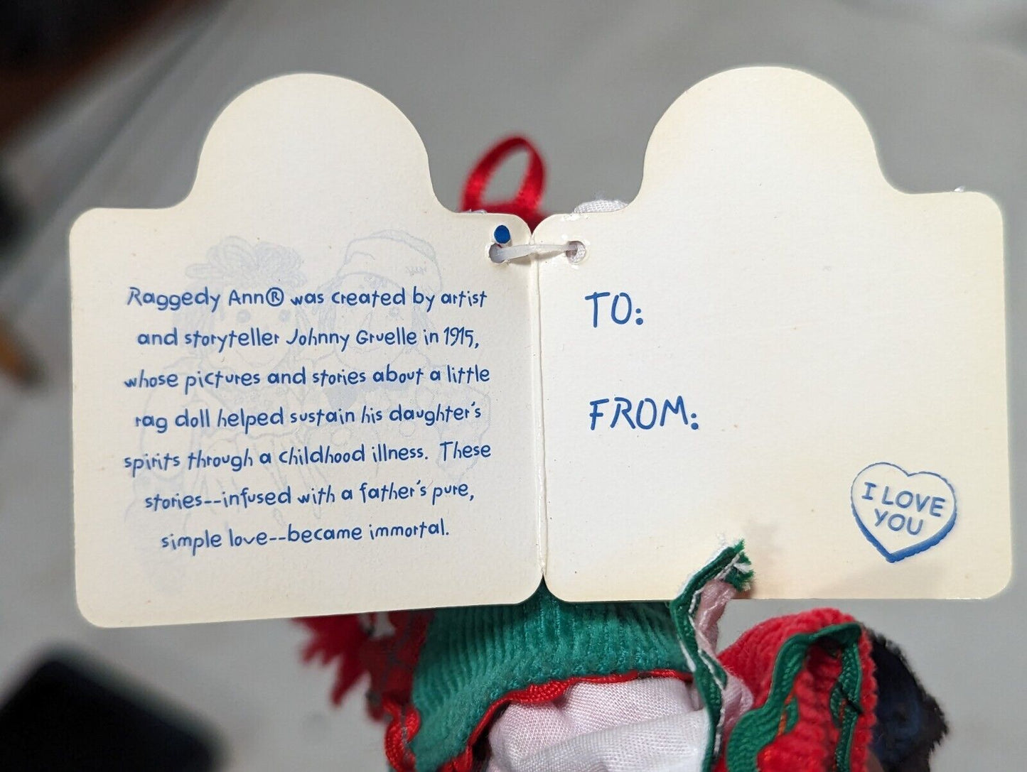 4 inch Raggedy Ann Elf, 16783, by Applause, with tags, a little musty
