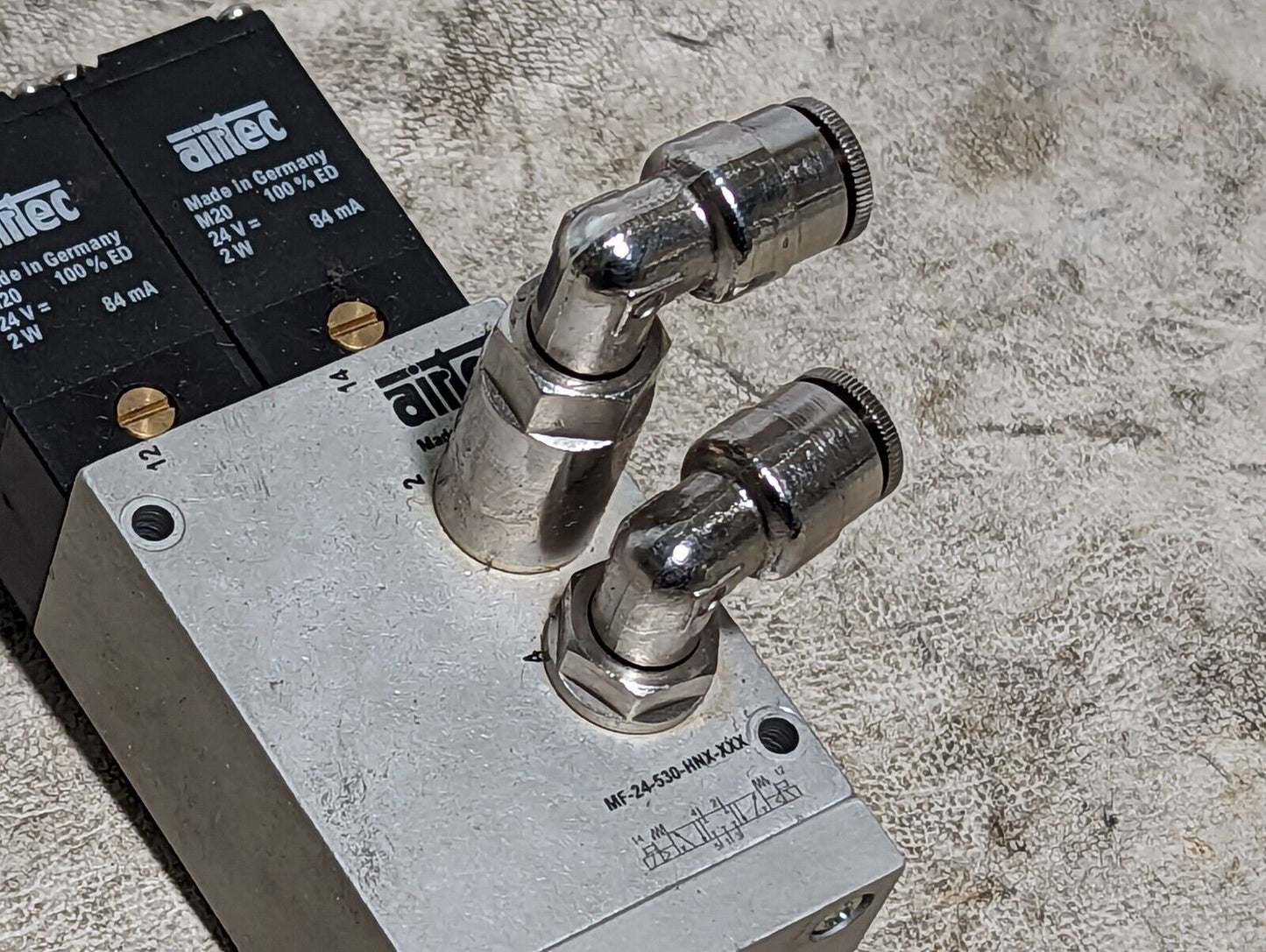 AirTec M20 MF-24-530-HNX-XXX Solenoid Valve, 24V, 2W, 84mA