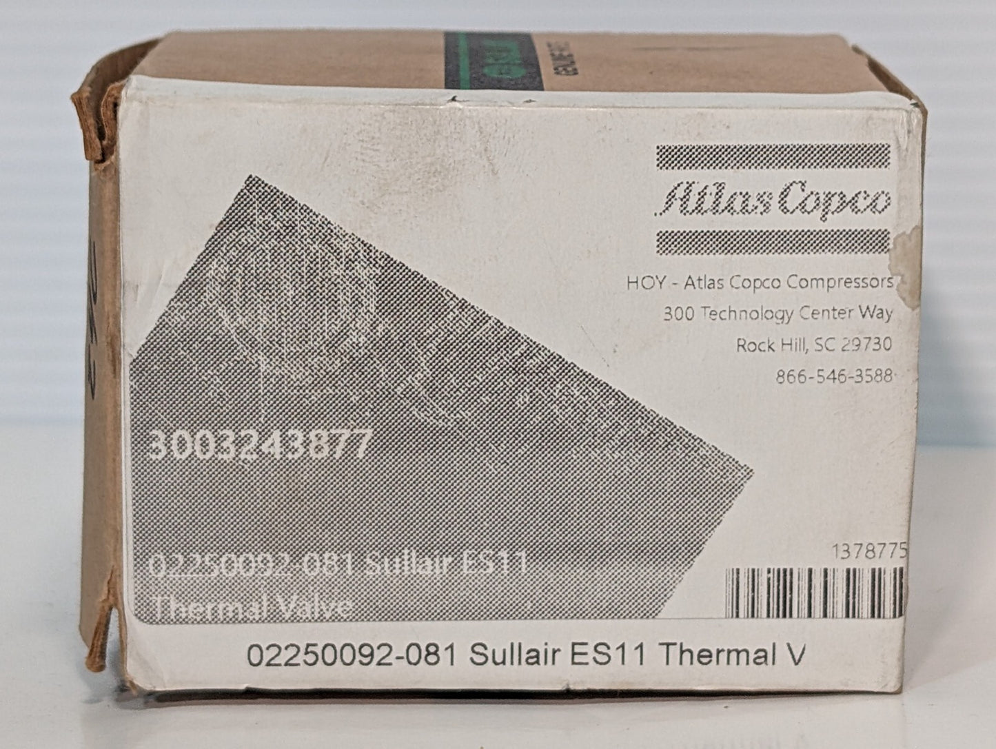 Sullair 02250092-081 ES11 Thermal Valve 175°F-195°F Compressor Component Part