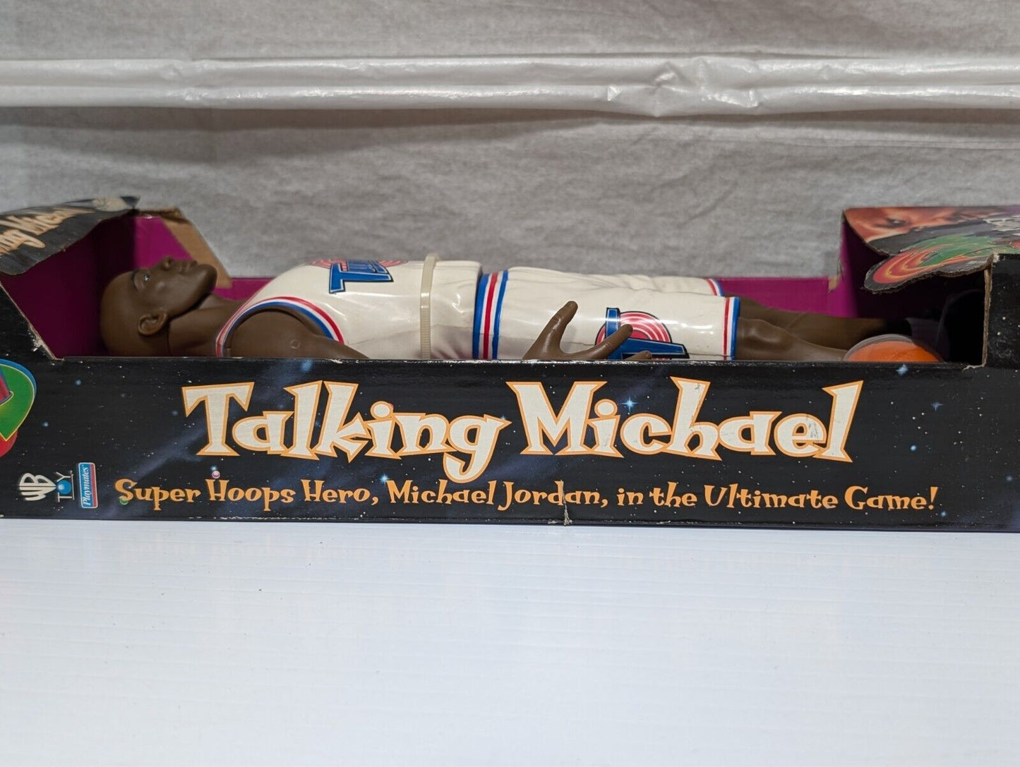 1 Michael Jordan Space Jam Looney Tunes Talking Action Figure New Vintage Sealed