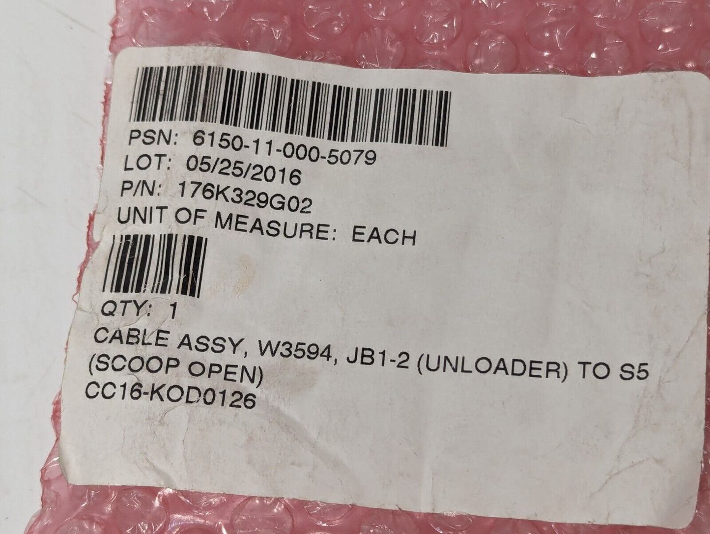176K329G02 PSP-2 Position Sensor Cable Assbly, 6150-11-000-5079 - Free Ship