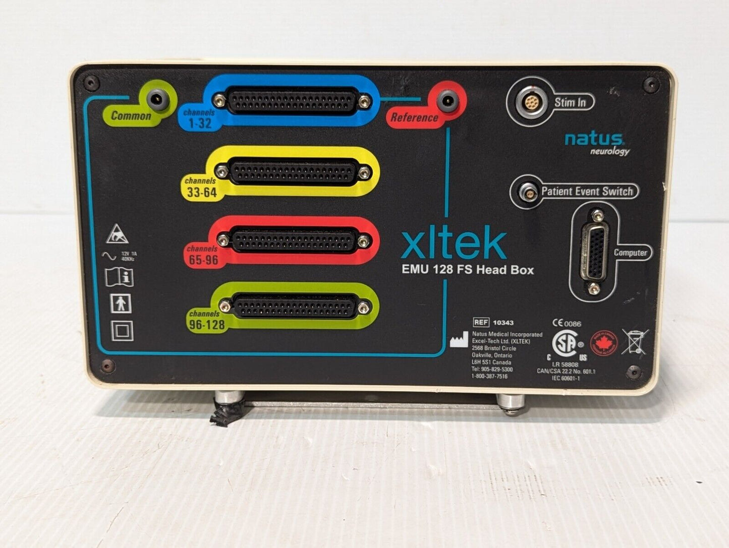 Natus Neurology 10343 XLTEK EMU 128 FS Head Box (Amp)- Free Shipping