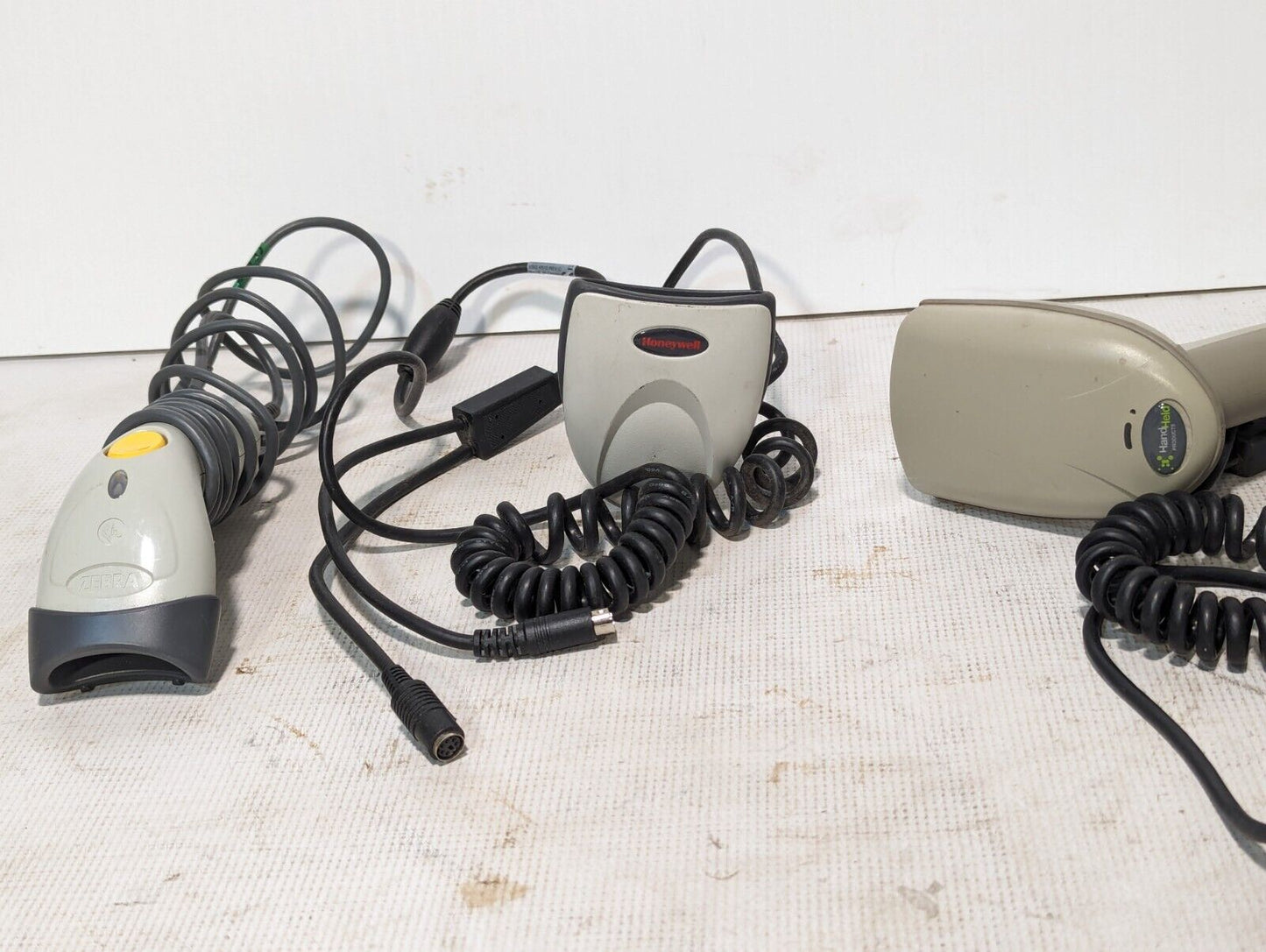 Lot of 3 Barcode Readers: Honeywell, Zebra LS1203, Hand Held - Free Shipping
