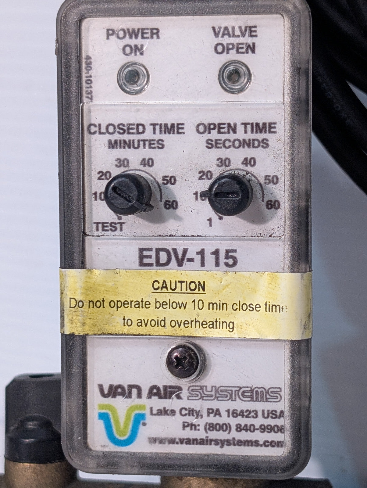 Van Air Systems EDV-115 Terminator Drain Valve, CS-728A, 39-10507, Made in USA