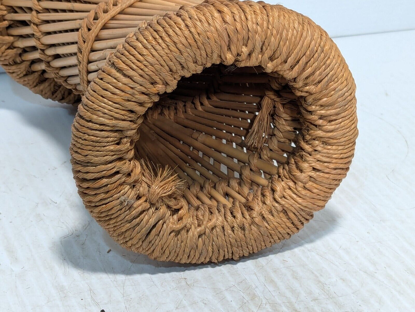 Wicker Hand Woven Vase Style Basket, Light Brown, 13(H) X 8(W)IN - Free Shipping